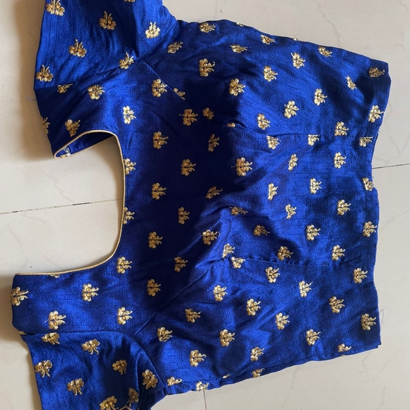 Rani pink and royal blue lehanga with duppata - Picture 3 of 6